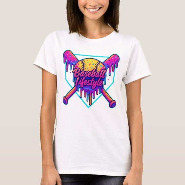 Camiseta Béisbol Estilo de vida Equipo juvenil Béisbol Drip (Anverso)
