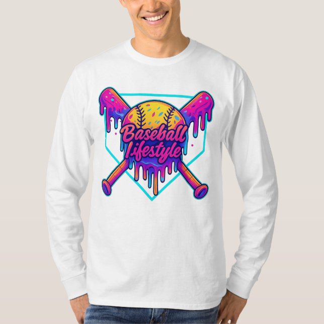 Camiseta Béisbol Estilo de vida Equipo juvenil Béisbol Drip (Anverso)