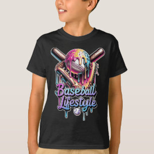 Camiseta Béisbol Estilo de vida Ice Cream Drin Hombres Niño