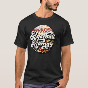 Camiseta Béisbol femenino mamá leopardo de béisbol madre de