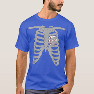 Camiseta Béisbol gracioso en el corazón de la jaula esquelé
