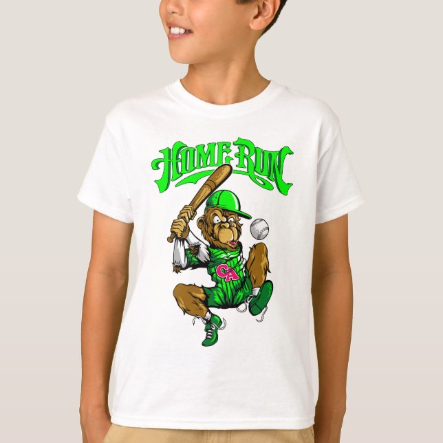Camiseta Béisbol Home Run Monkey (Anverso)