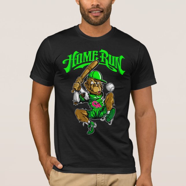 Camiseta Béisbol Home Run Monkey (Anverso)