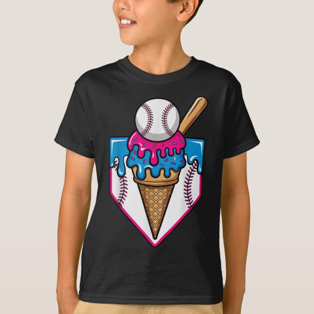 Camiseta Béisbol Ice Cream Dripping Baseball Home Plate Dr. (Anverso)