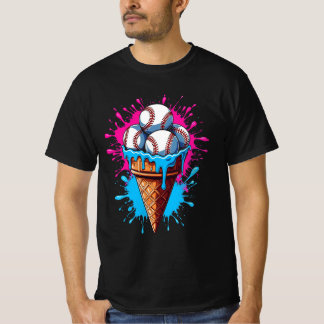 Camiseta Béisbol Ice Cream Watercolor Sports Lover