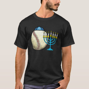 Camiseta Béisbol judío Menorah Hanukkah Chanukah Sports C