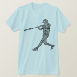 Camiseta Béisbol Jugador de Softbol Arte de Word