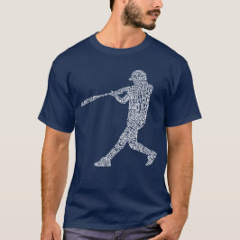 Camiseta Béisbol Jugador de Softbol Palabra Arte
