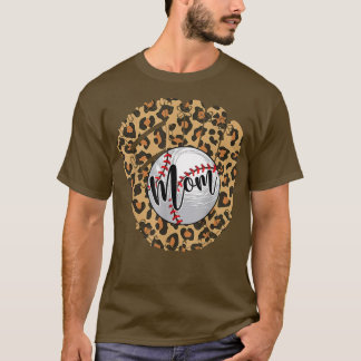 Camiseta Béisbol: Mamá leopardo Softball, Día de la Madre 2
