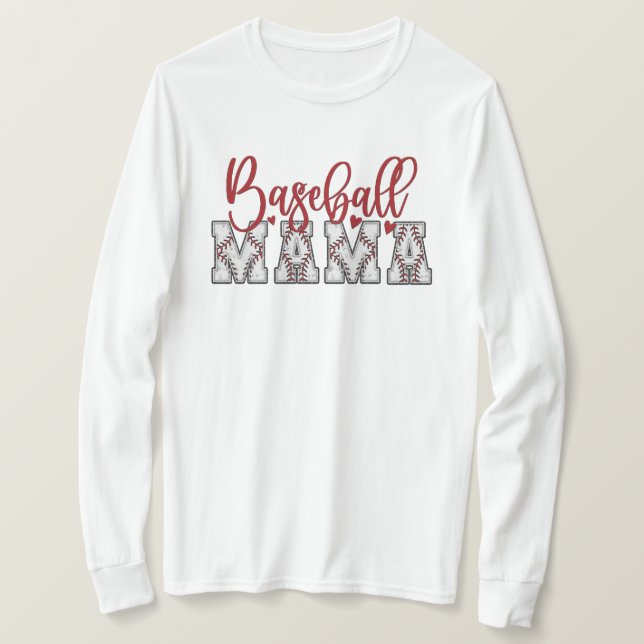 Camiseta Béisbol Mama Long Sleeve (Anverso del diseño)