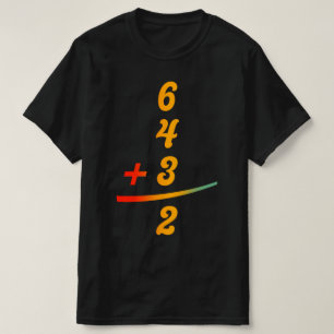 Camiseta Béisbol Matemáticas 6 4 3 2 Inspirado Doble Juego