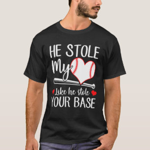 Camiseta Béisbol Me Robó El Corazón Como Si Te Robara La Ba