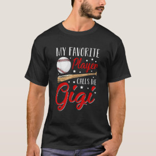 Camiseta Béisbol, mi jugador favorito me llama Gigi Heart G