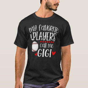 Camiseta Béisbol, mi jugador favorito me llama Gigi Heart M
