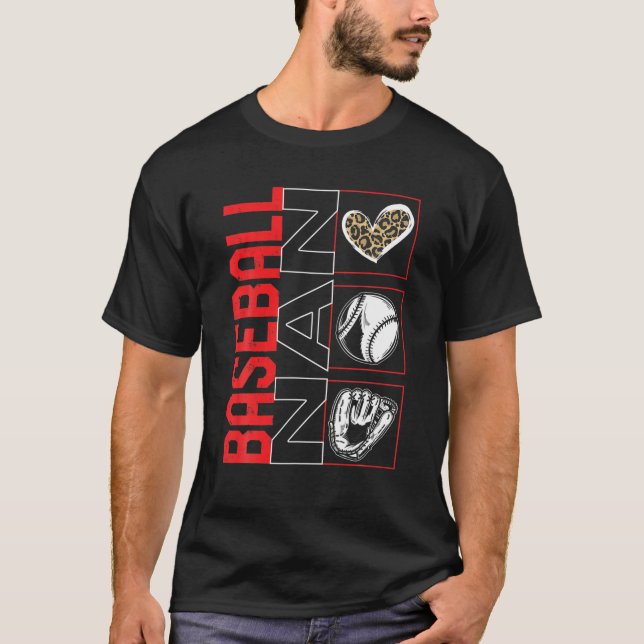 Camiseta Béisbol Nan Game Day Leopard Heart Sport Player F (Anverso)