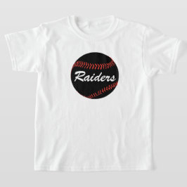 Camiseta Béisbol Negro Nombre de Equipo o Jugador Personali