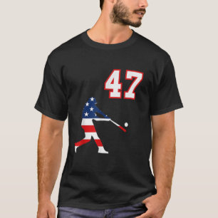 Camiseta Béisbol número 47 con bandera de Estados Unidos