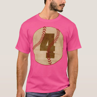 Camiseta Béisbol número 4 Vintage