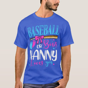 Camiseta Béisbol o arcos Nanny te ama rosa o azul