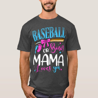 Camiseta Béisbol o arcos que mamá ama, rosa o azul