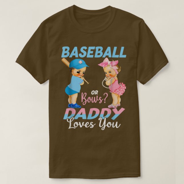 Camiseta Béisbol O Bocas A Papi Le Ama La Revela De Género  (Diseño del anverso)