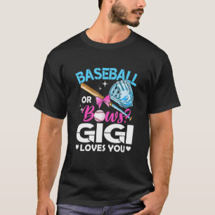 Camiseta Béisbol O Bows Gigi Te Ama El Género Revelar Rosa