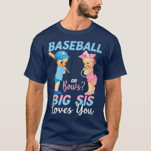 Camiseta Béisbol O Bows Gran Sis Ama A Su Bebé Género Rev