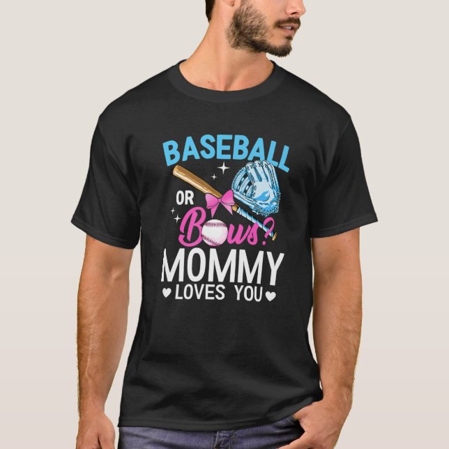 Camiseta Béisbol O Bows Mami Te Ama Género Revelar Pin (Anverso)
