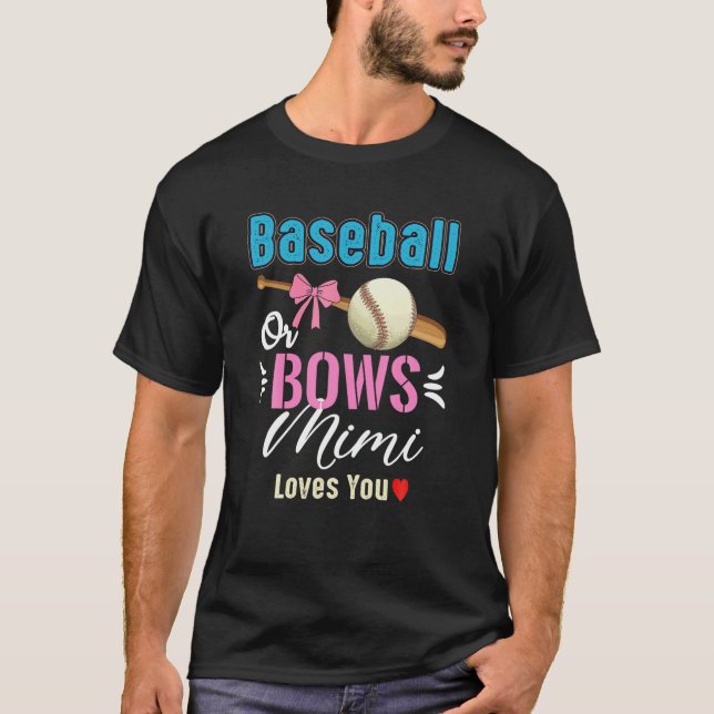 Camiseta Béisbol O Bows Mimi Te Ama La Revelación De Género (Anverso)