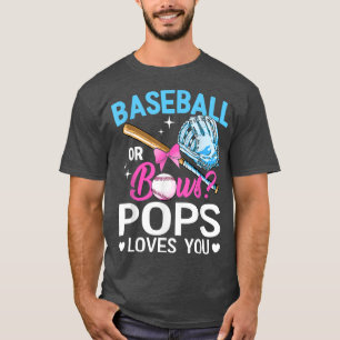 Camiseta Béisbol O Bows Pops Te Ama El Género Revelar Rosa