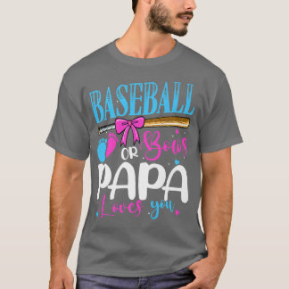 Camiseta Béisbol o cerdas: Papa te ama el género rosa o azu