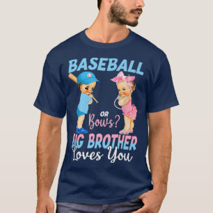 Camiseta Béisbol O Hermano Grande Te Ama El Género Del Bebé