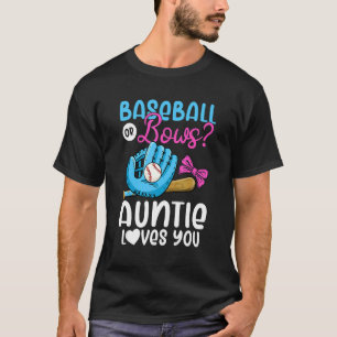 Camiseta Béisbol o Lazos La tía te ama Rosa o Azul Gen