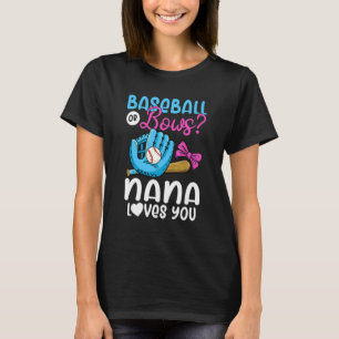 Camiseta Béisbol o Lazos Nana te Ama Rosa o Azul Gende