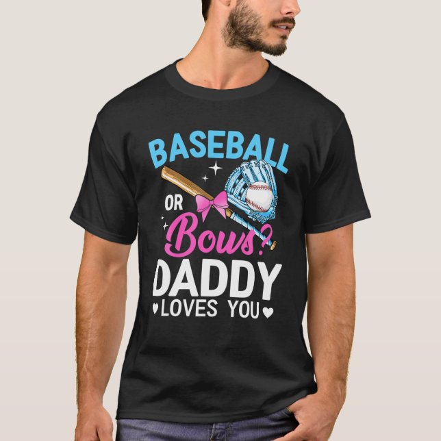 Camiseta Béisbol O Vaca Papi Te Ama Revelación De Género (Anverso)