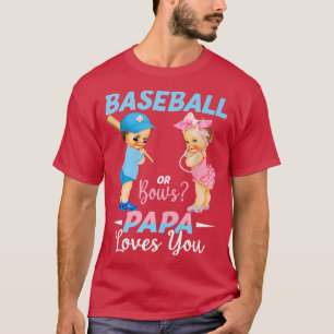 Camiseta Béisbol O Vacas A Papa Le Ama A Tu Bebé Revelación