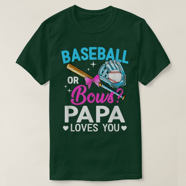 Camiseta Béisbol O Vacas A Papa Te Ama Revelación De Género (Diseño del anverso)