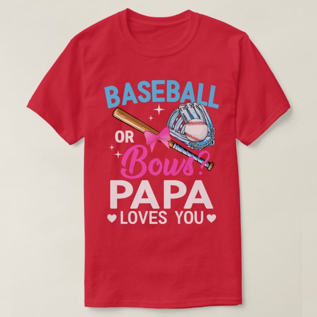 Camiseta Béisbol O Vacas A Papa Te Ama Revelación De Género (Diseño del anverso)