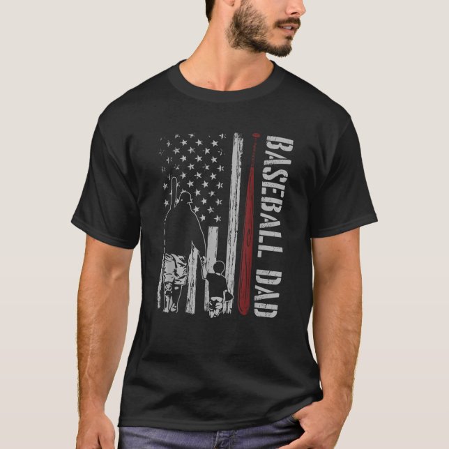 Camiseta Béisbol Papá Noel Bandera Americana 4t (Anverso)