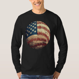 Camiseta Béisbol Patriótico 4 De Julio Bandera Americana De