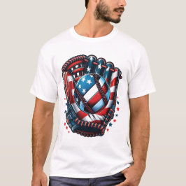 Camiseta Béisbol Patriótico 4 de Julio Bandera Americana US
