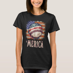 Camiseta Béisbol Patriótico 4 De Julio Merica Estados Unido