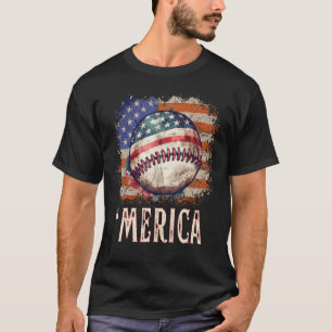 Camiseta Béisbol Patriótico 4 De Julio Merica Estados Unido