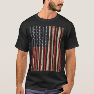 Camiseta Béisbol Patriótico Bandera Americana USA 4 de Juli