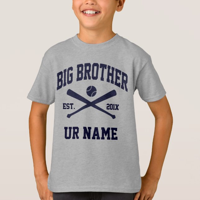 Camiseta Béisbol personalizado de hermano mayor (Anverso)