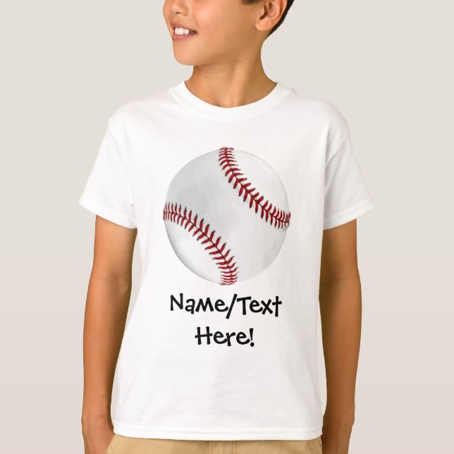 Camiseta Béisbol personalizado en niños verdes (Anverso)