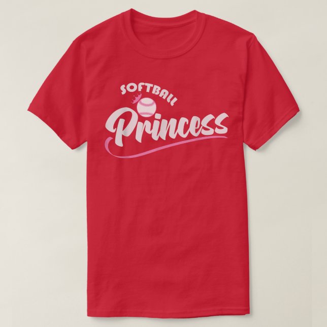 Camiseta Béisbol Princesa de Softbol (Diseño del anverso)