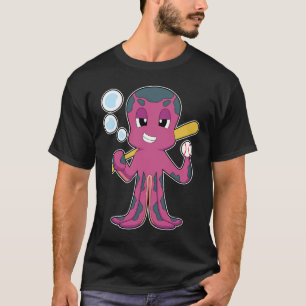 Camiseta Béisbol Pulpo Bate de béisbol Deportes