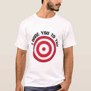 Camiseta Béisbol que te atrevo con objetivo de Bullseye en 