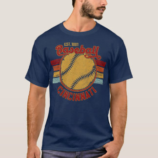 Camiseta Béisbol Retro Vintage Cincinnati Est 1881 Basebal